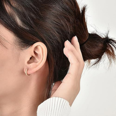 ISA Gouden Oorbellen met Zirkoon