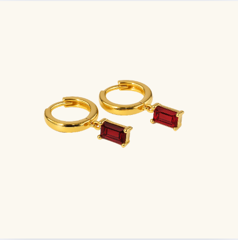 BELLA Gold Birthstone Hoops
