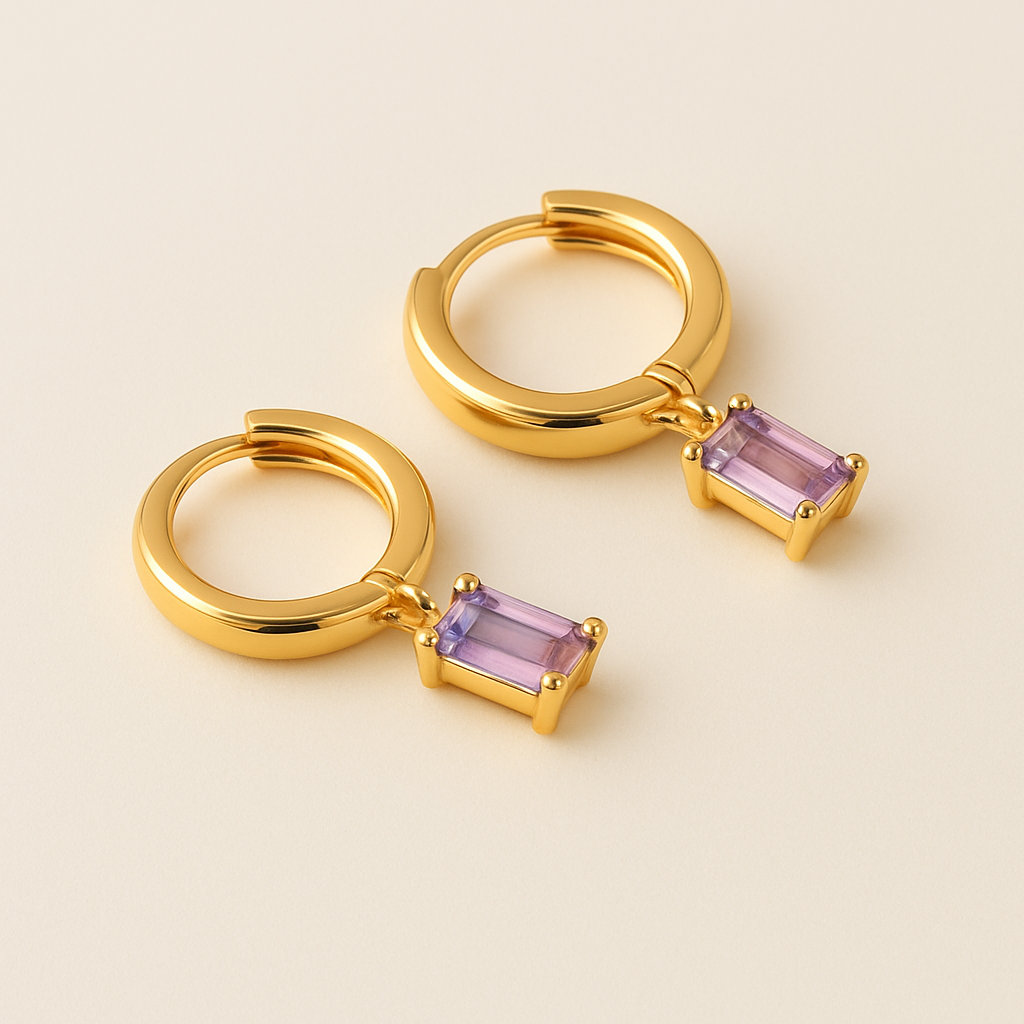 BELLA Gold Birthstone Hoops