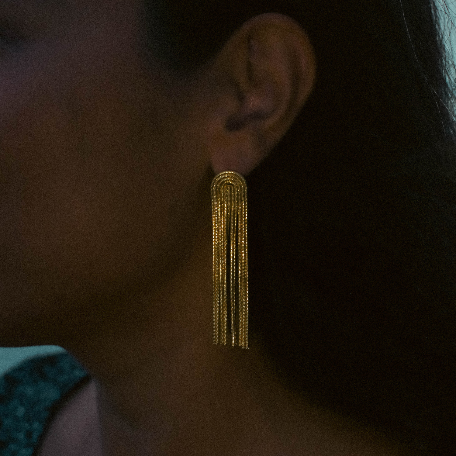 LYRA Gold Fringe Earrings