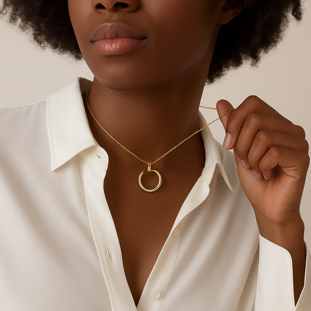 SPIJKER Gold Necklace with Zircon