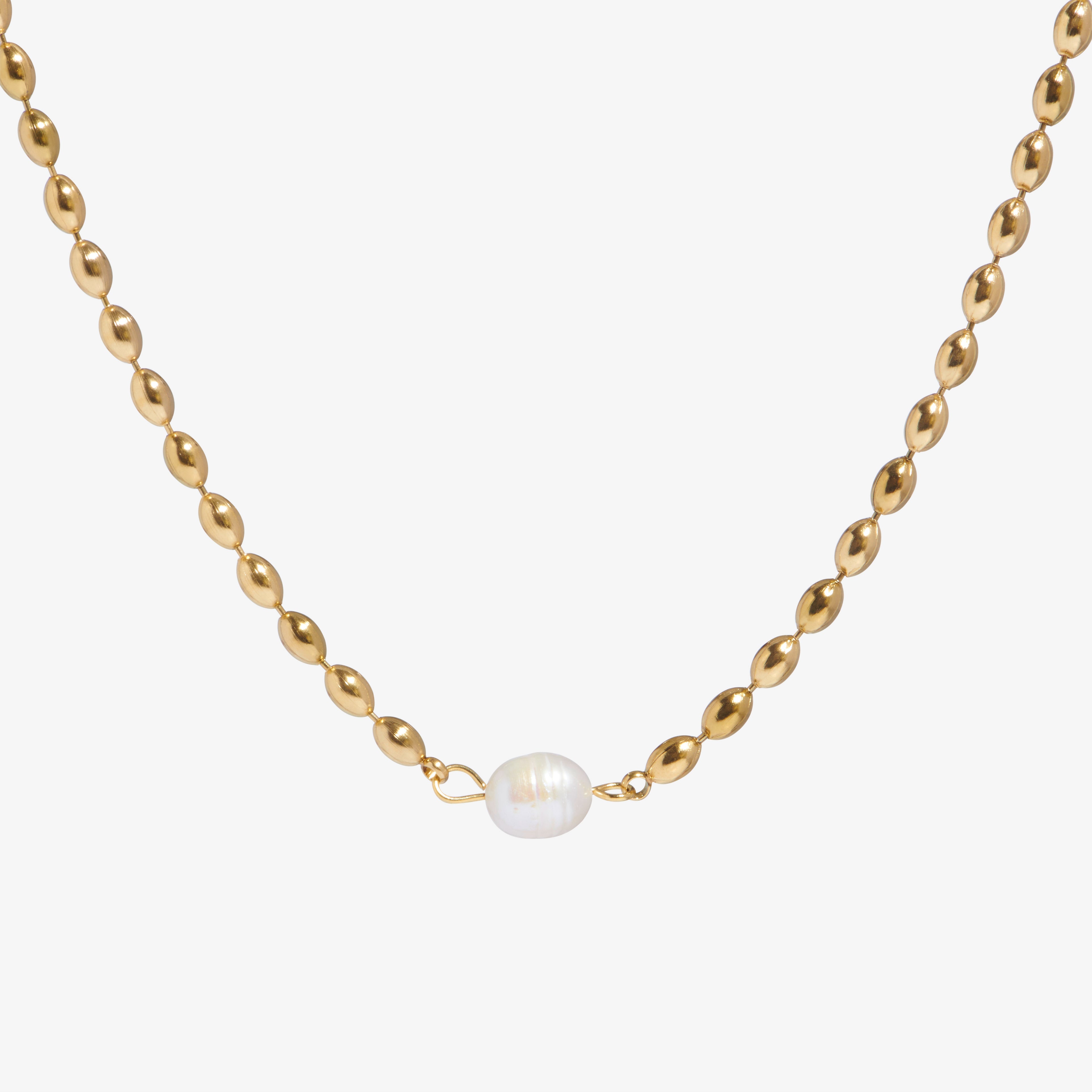 LUNA Goldene Perlenkette