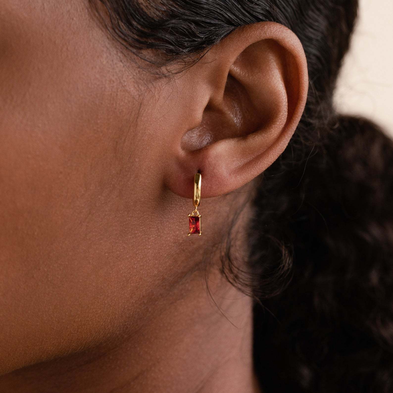 BELLA Gold Birthstone Hoops