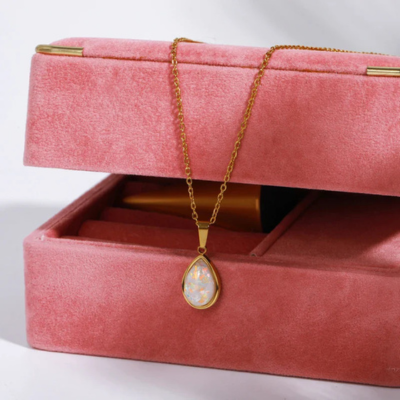 OCEAN Gold Drop Necklace