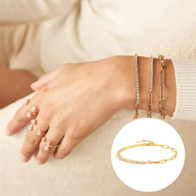 FAE Paperclip und Tennisarmband